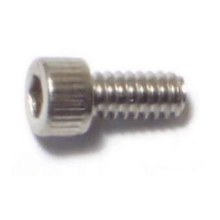 Midwest Fastener #4-40 Socket Head Cap Screw, Socket, Plain 18-8 Stainless Steel, 1/4 in Length, 10 PK 67781
